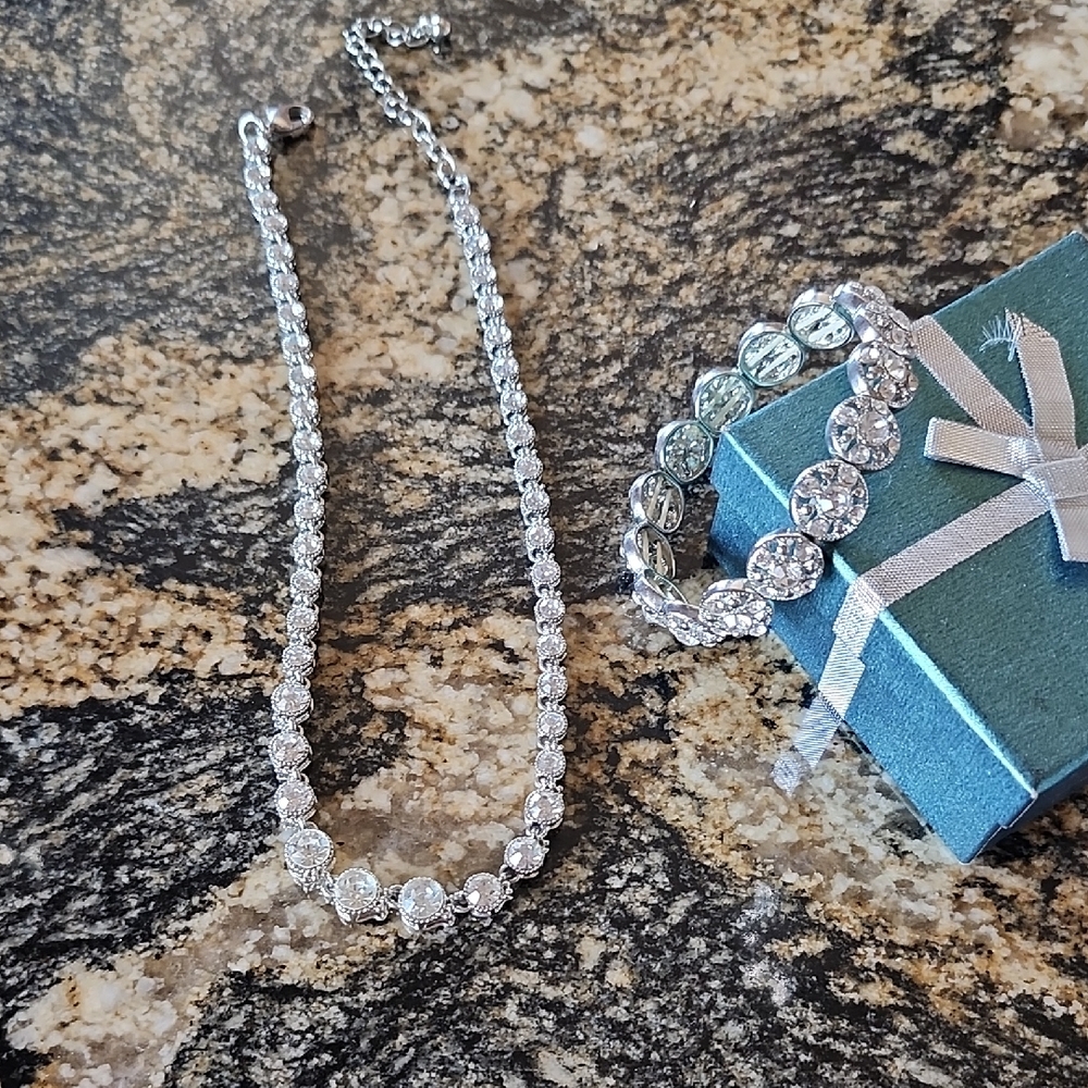 Rhinestone Necklace & Bracelet - NWOT